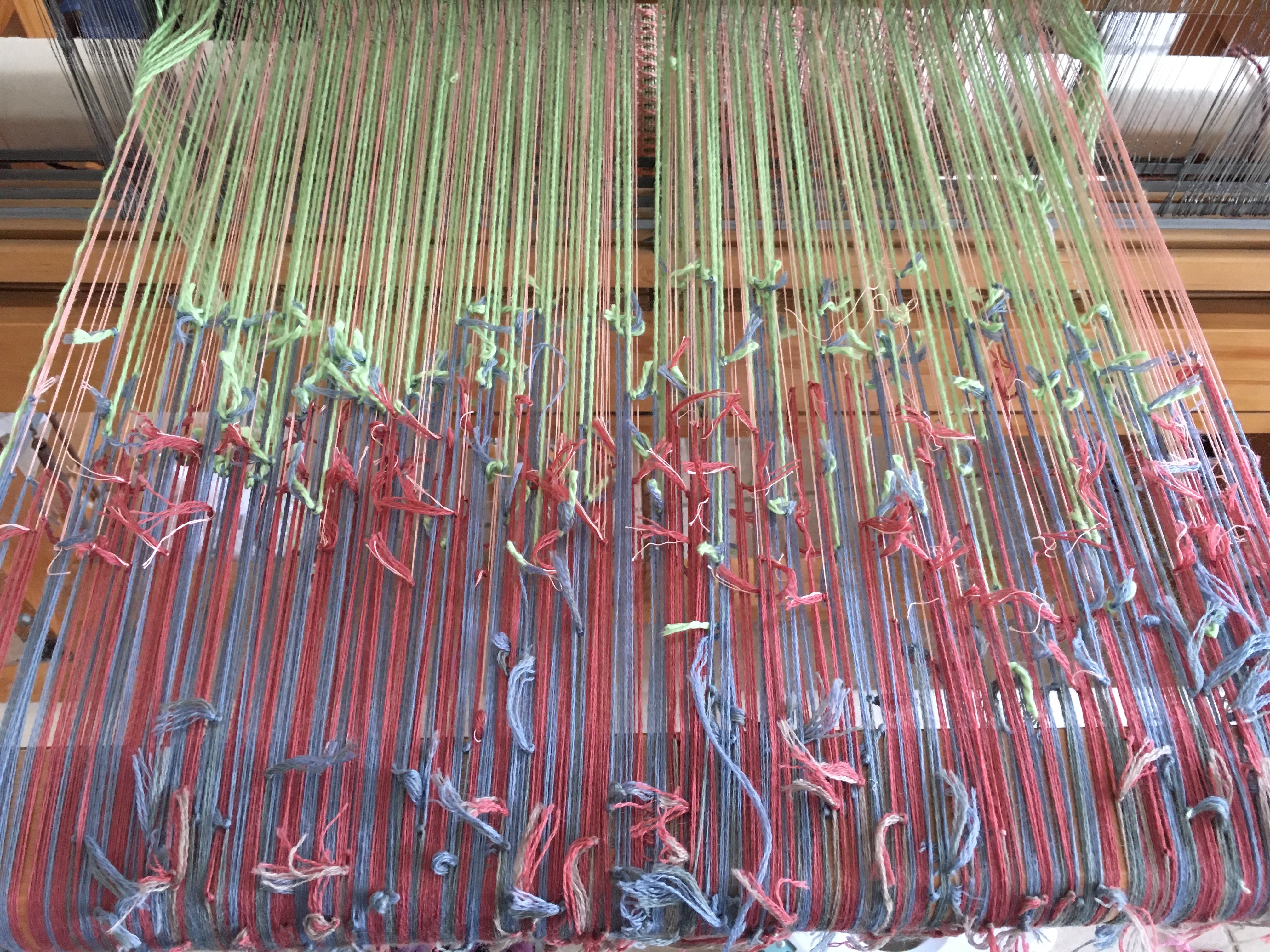 tied on warp