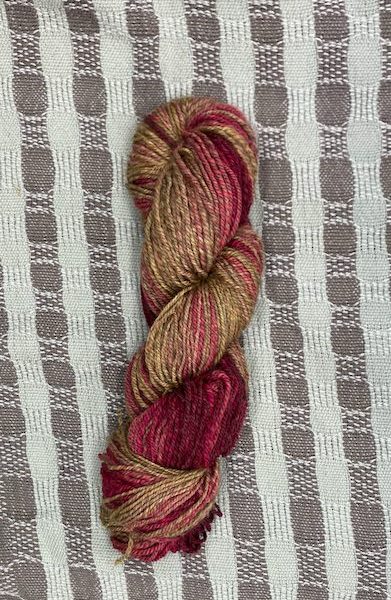 Forged Raspberry- sock yarn - Handspun