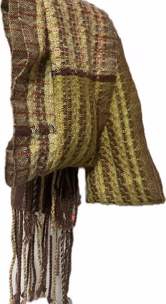 Garden Patch -Handwoven- wool scarf