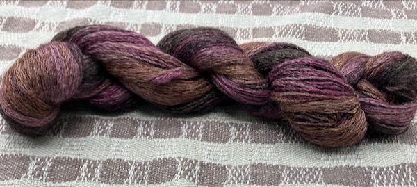 Plum - handspun - wool and rose fiber